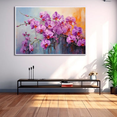 Acrylic Purple Orchid Painting